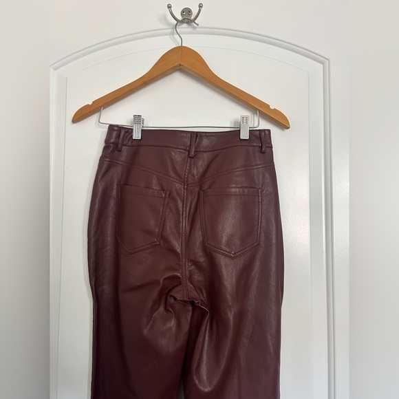 Marc New York | NWT Burgundy Faux Leather Pants size 2 - Picture 4 of 10